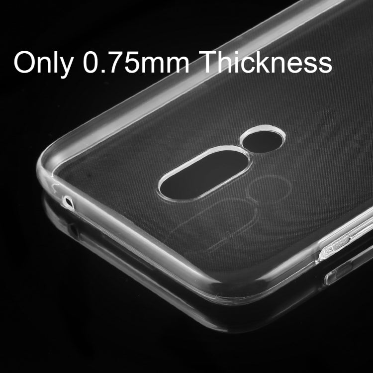 50 PCS 0.75mm Transparent TPU Case for Meizu 16X