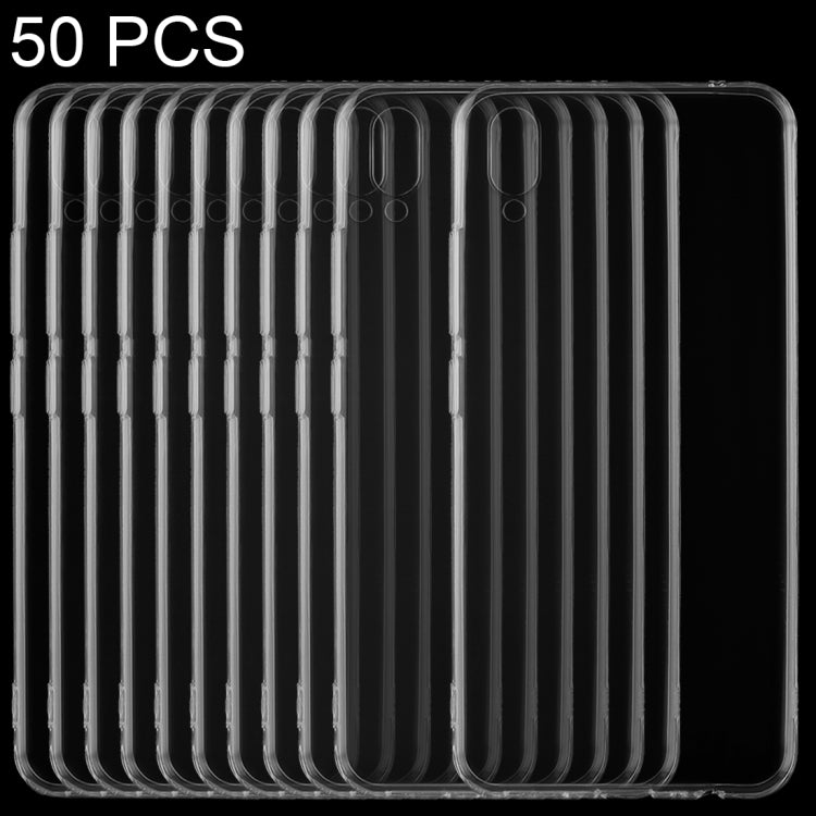 50 PCS 0.75mm Transparent TPU Case for vivo V11 (V11 Pro)
