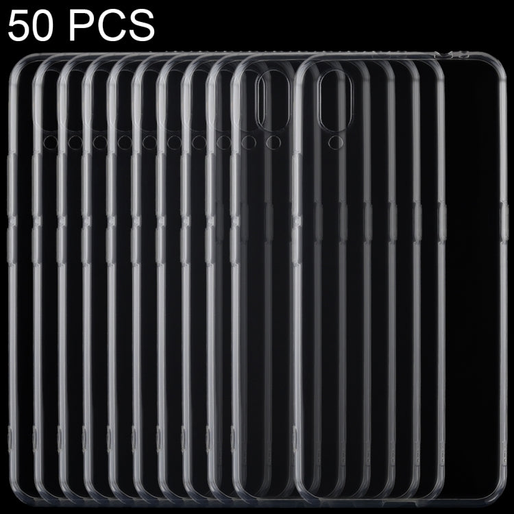 50 PCS 0.75mm Transparent TPU Case for vivo X23
