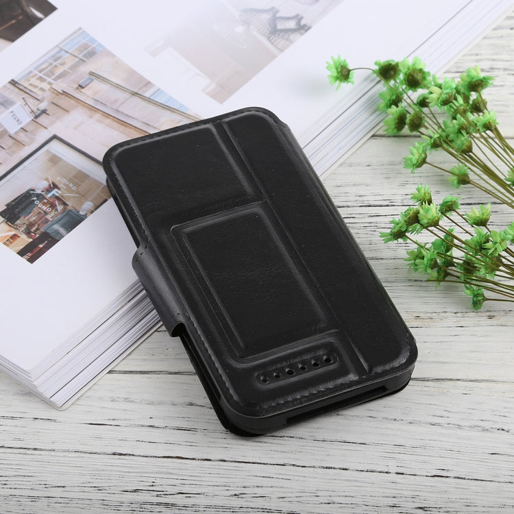 For iPhone, Galaxy, Huawei And Other 5.5-6.0 Inch Mobile Phones, Solid Color Horizontal Flip Universal Leather Case with Call Display ID & Holder & Magnetic Buckle