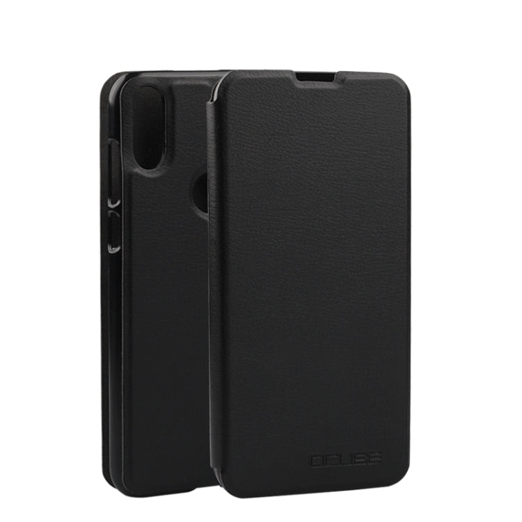 Oukitel Spring Texture Horizontal Flip Leather Case for Oukitel C15 Pro with Holder(Black)