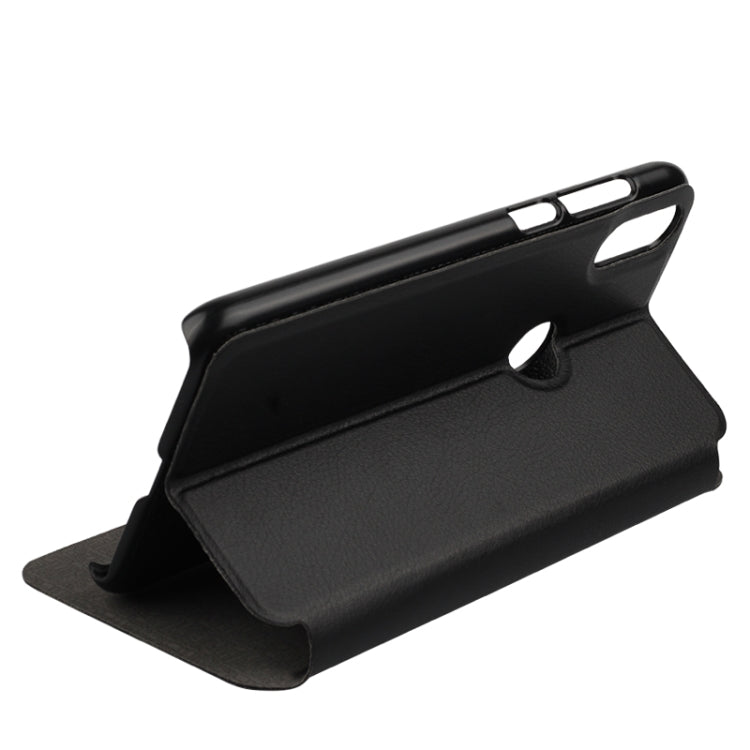 Oukitel Spring Texture Horizontal Flip Leather Case for Oukitel C15 Pro with Holder(Black)