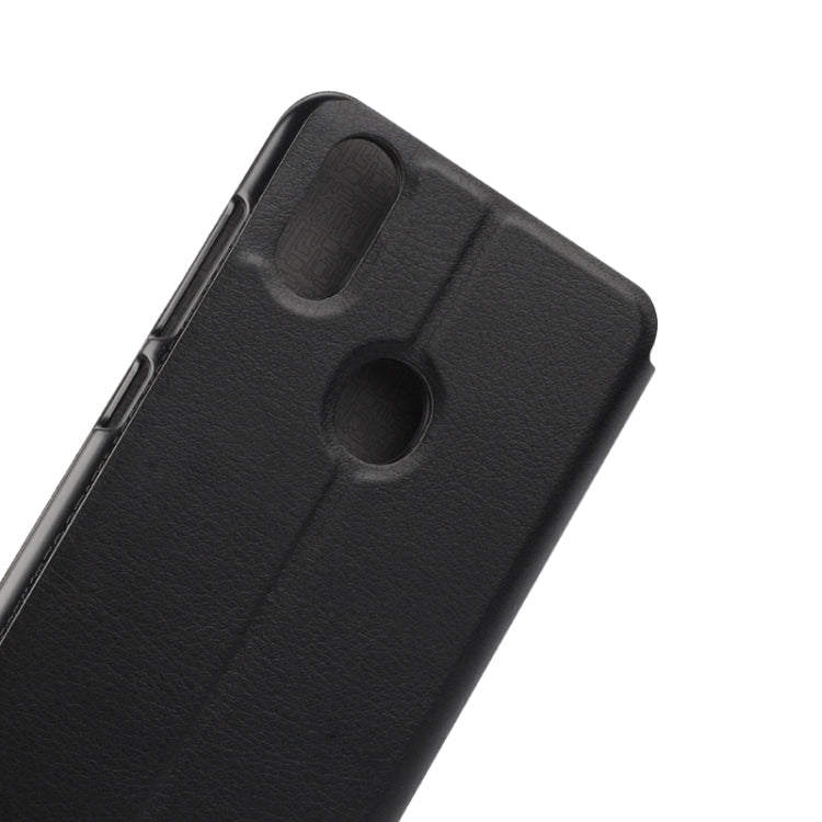 Oukitel Spring Texture Horizontal Flip Leather Case for Oukitel C15 Pro with Holder(Black)