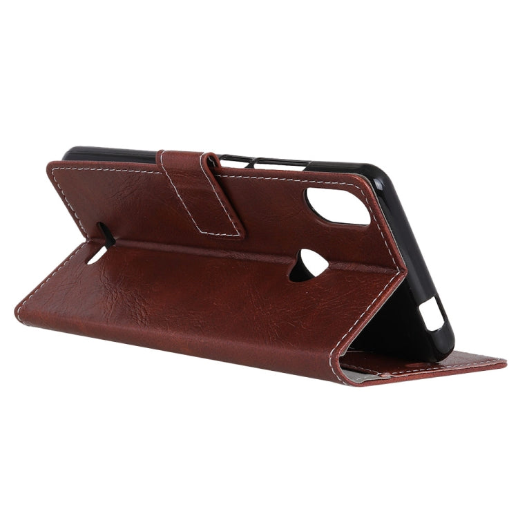 For Wiko View Max Retro Crazy Horse Texture Horizontal Flip Leather Case with Holder & Card Slots & Wallet & Photo
