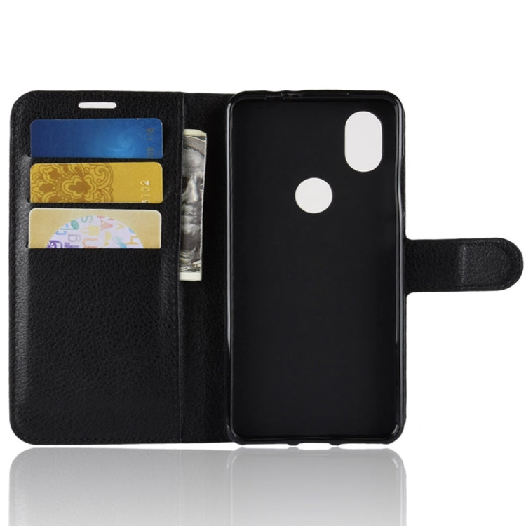 Litchi Texture Horizontal Flip Leather Case for Wiko View 2, with Holder & Card Slots & Wallet