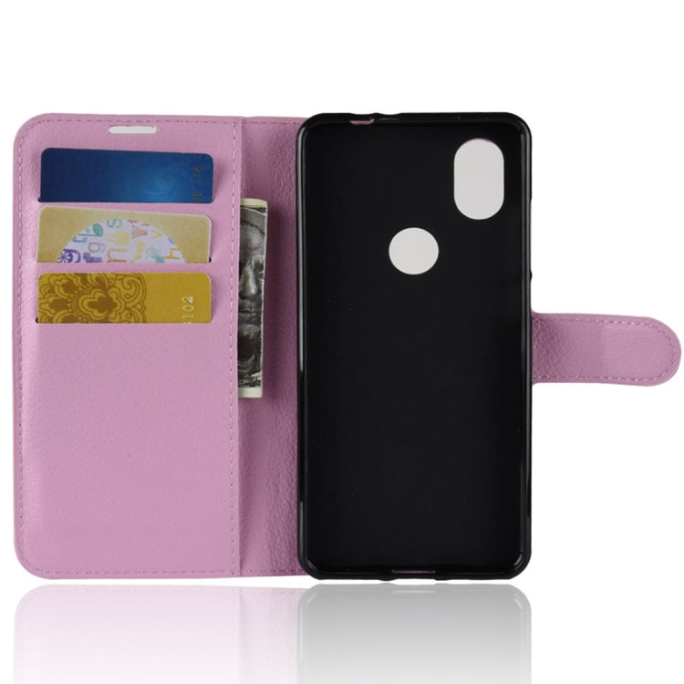 Litchi Texture Horizontal Flip Leather Case for Wiko View 2, with Holder & Card Slots & Wallet