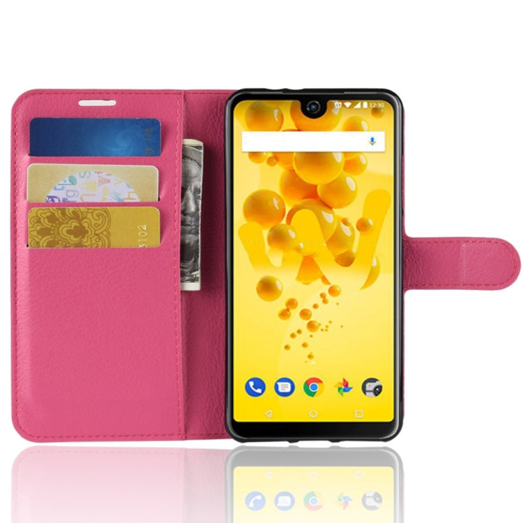 Litchi Texture Horizontal Flip Leather Case for Wiko View 2, with Holder & Card Slots & Wallet