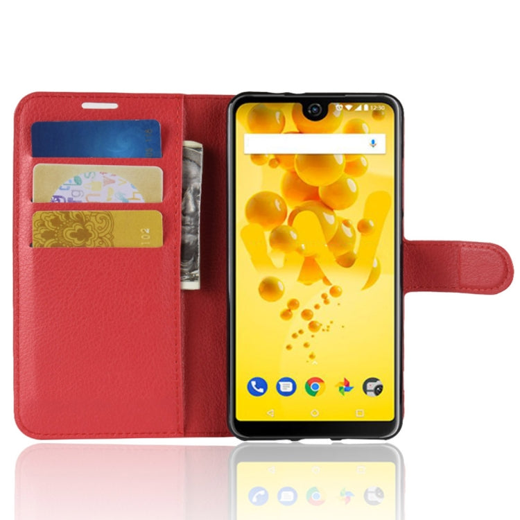 Litchi Texture Horizontal Flip Leather Case for Wiko View 2, with Holder & Card Slots & Wallet