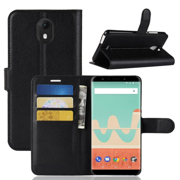 Litchi Texture Horizontal Flip Leather Case for Wiko View Go, with Wallet & Holder & Card Slots