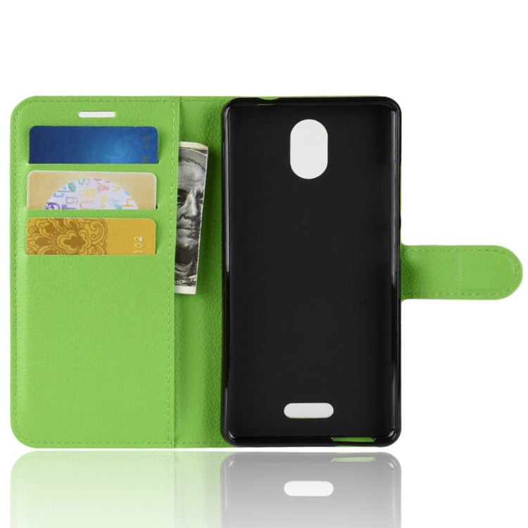 Litchi Texture Horizontal Flip Leather Case for Wiko View Go, with Wallet & Holder & Card Slots