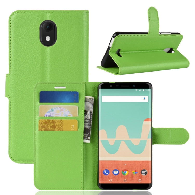 Litchi Texture Horizontal Flip Leather Case for Wiko View Go, with Wallet & Holder & Card Slots