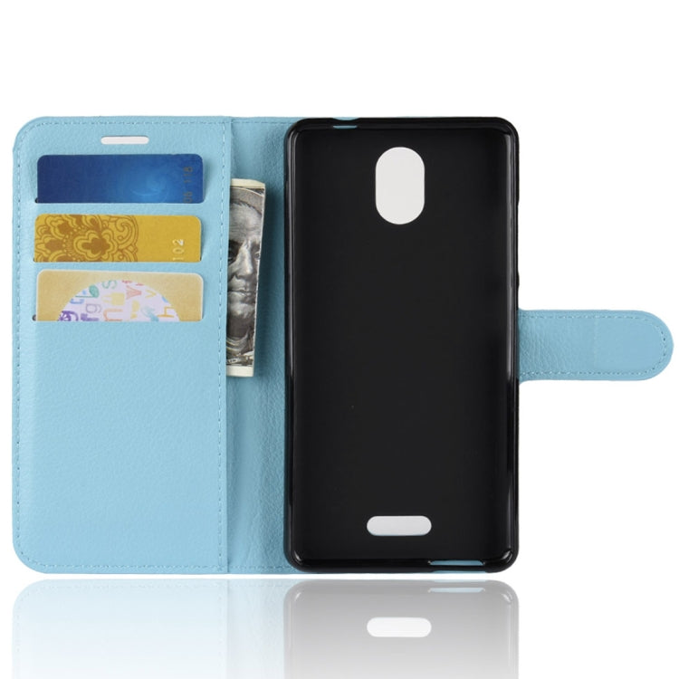 Litchi Texture Horizontal Flip Leather Case for Wiko View Go, with Wallet & Holder & Card Slots
