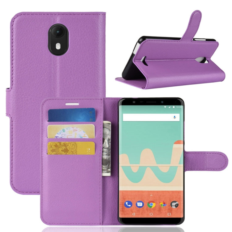 Litchi Texture Horizontal Flip Leather Case for Wiko View Go, with Wallet & Holder & Card Slots