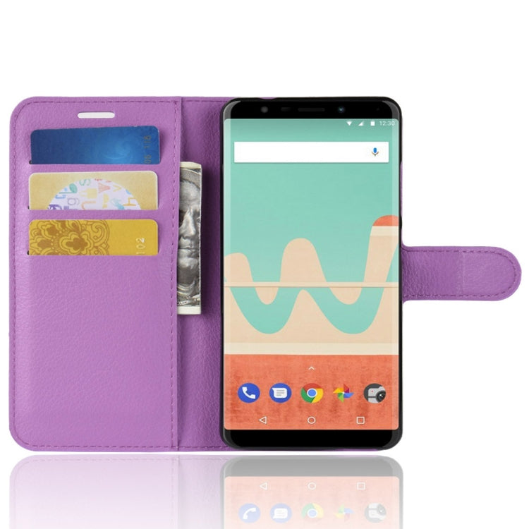 Litchi Texture Horizontal Flip Leather Case for Wiko View Go, with Wallet & Holder & Card Slots
