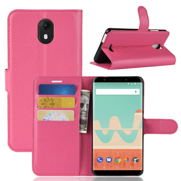 Litchi Texture Horizontal Flip Leather Case for Wiko View Go, with Wallet & Holder & Card Slots