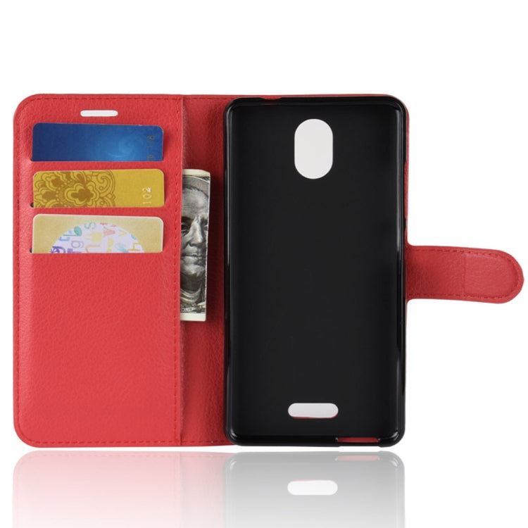 Litchi Texture Horizontal Flip Leather Case for Wiko View Go, with Wallet & Holder & Card Slots