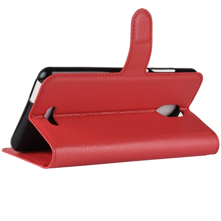 Litchi Texture Horizontal Flip Leather Case for Wiko View Go, with Wallet & Holder & Card Slots