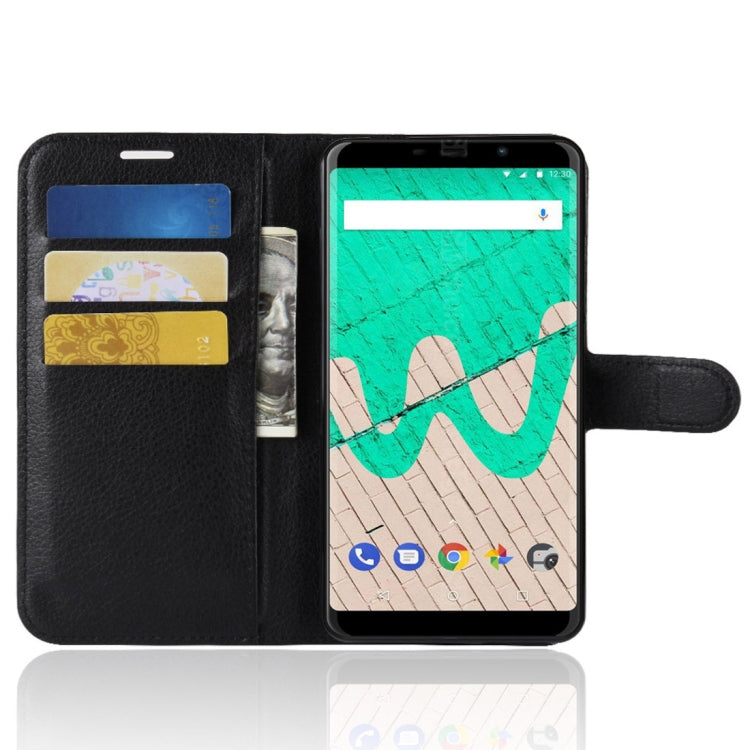 Litchi Texture Horizontal Flip Leather Case for Wiko View Max,with Wallet & Holder & Card Slots