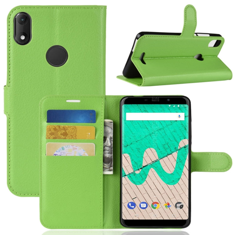 Litchi Texture Horizontal Flip Leather Case for Wiko View Max,with Wallet & Holder & Card Slots