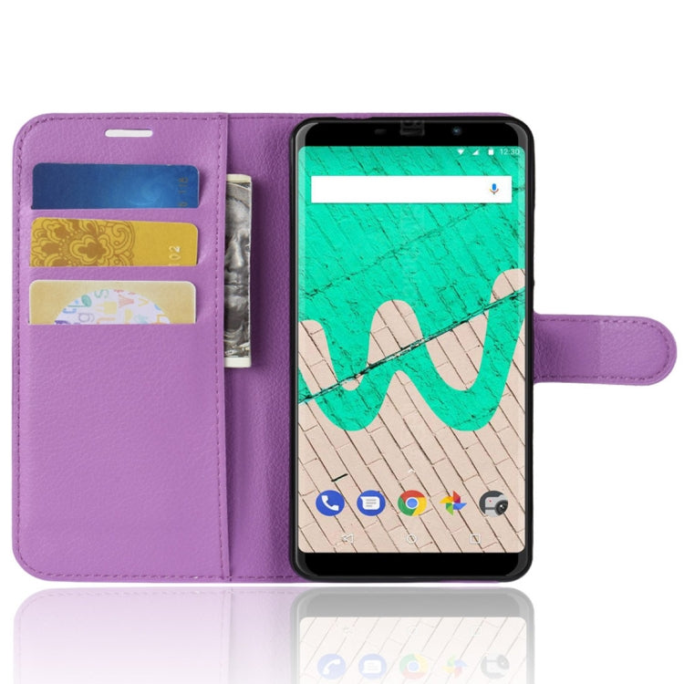 Litchi Texture Horizontal Flip Leather Case for Wiko View Max,with Wallet & Holder & Card Slots