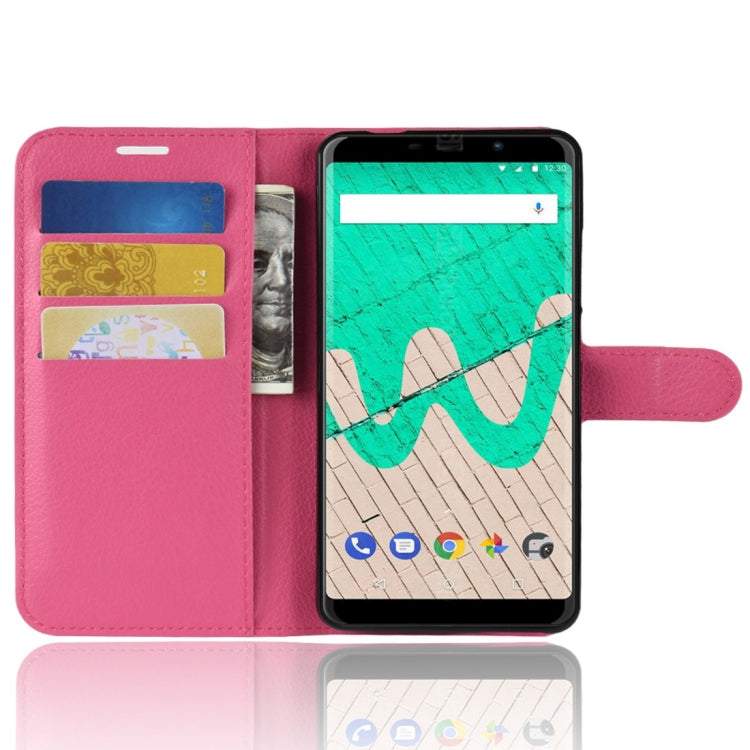 Litchi Texture Horizontal Flip Leather Case for Wiko View Max,with Wallet & Holder & Card Slots