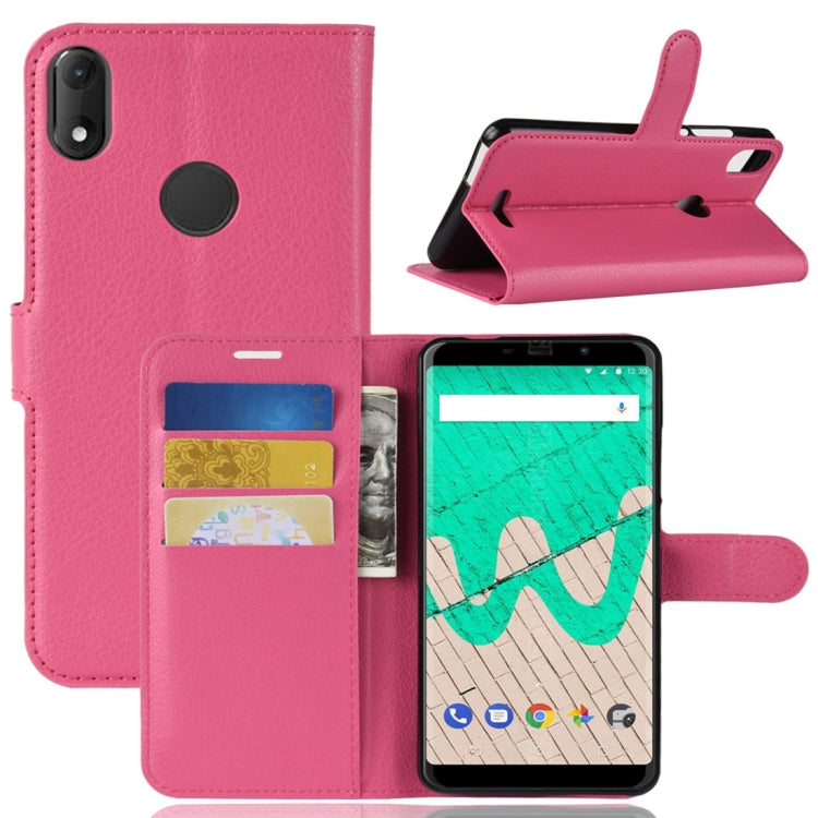 Litchi Texture Horizontal Flip Leather Case for Wiko View Max,with Wallet & Holder & Card Slots