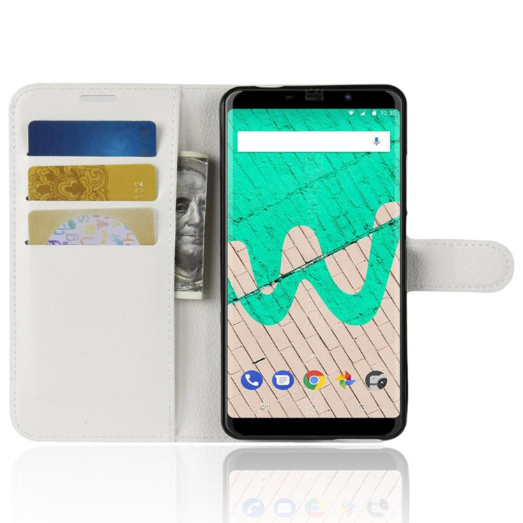 Litchi Texture Horizontal Flip Leather Case for Wiko View Max,with Wallet & Holder & Card Slots
