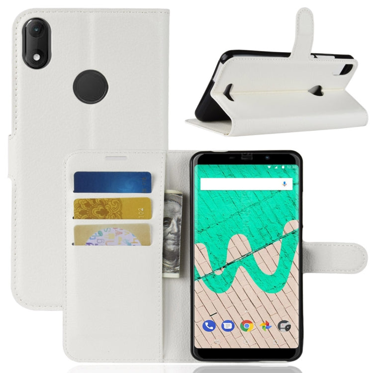 Litchi Texture Horizontal Flip Leather Case for Wiko View Max,with Wallet & Holder & Card Slots