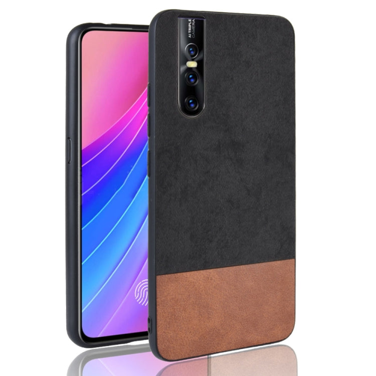 Shockproof Color Matching Denim PC + PU + TPU Case for Vivo V15 Pro