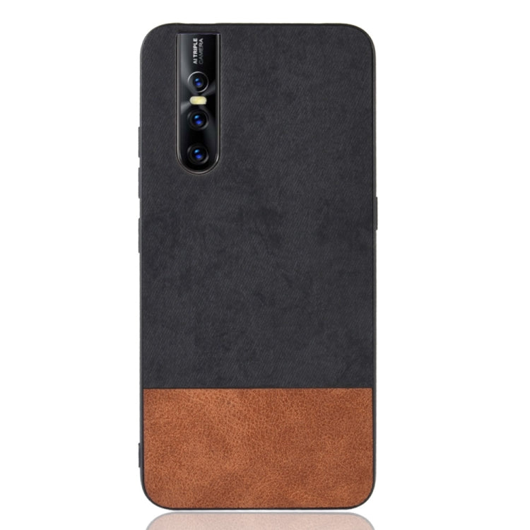 Shockproof Color Matching Denim PC + PU + TPU Case for Vivo V15 Pro