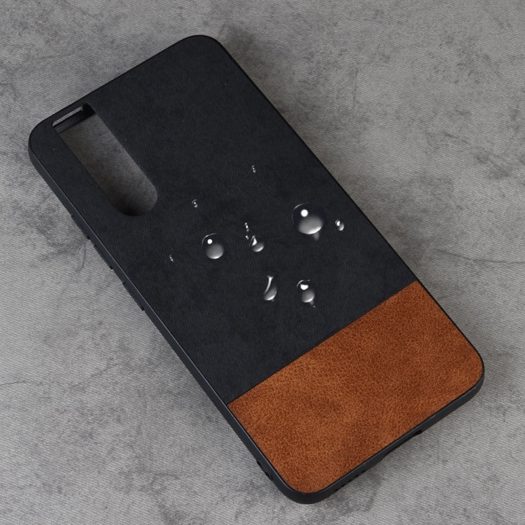 Shockproof Color Matching Denim PC + PU + TPU Case for Vivo V15 Pro