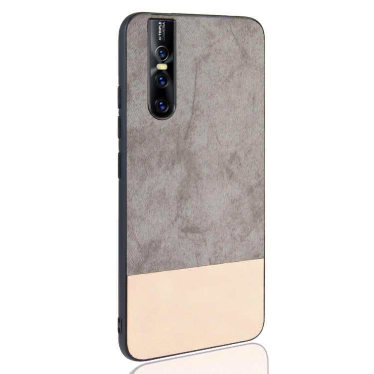 Shockproof Color Matching Denim PC + PU + TPU Case for Vivo V15 Pro