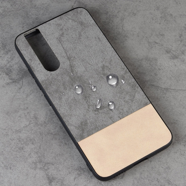 Shockproof Color Matching Denim PC + PU + TPU Case for Vivo V15 Pro