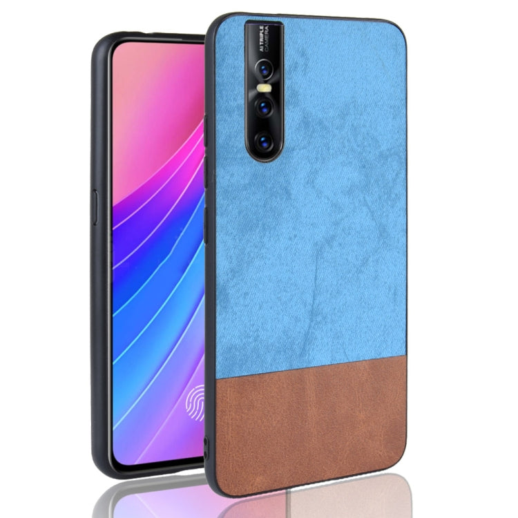 Shockproof Color Matching Denim PC + PU + TPU Case for Vivo V15 Pro