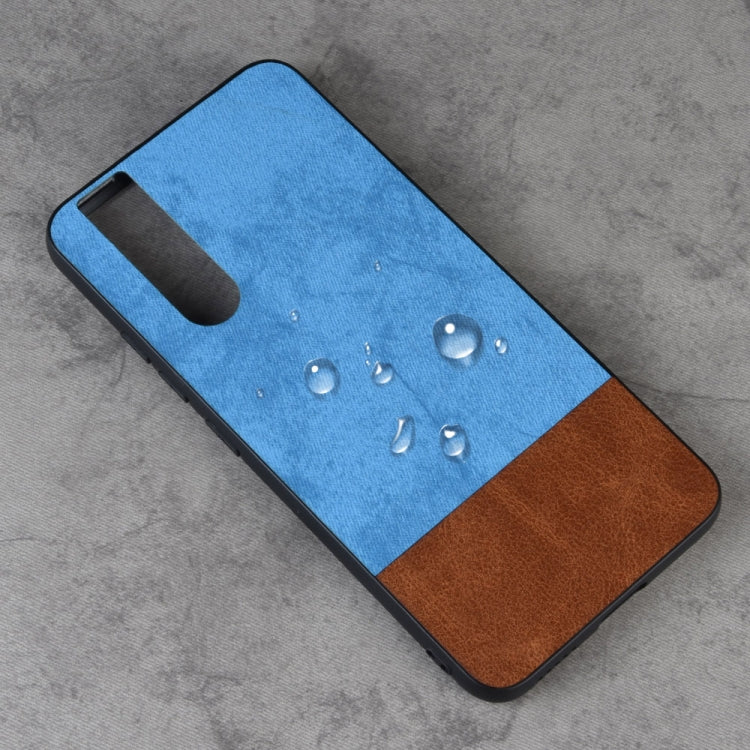Shockproof Color Matching Denim PC + PU + TPU Case for Vivo V15 Pro
