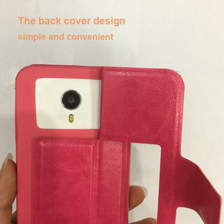 For iPhone, Galaxy, Huawei And Other 5.0-5.5 Inch Mobile Phones, Solid Color Horizontal Flip Universal Leather Case with Call Display ID & Holder & Magnetic Buckle