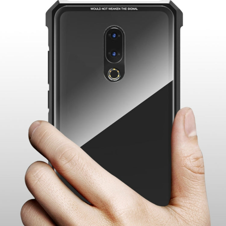 Snap-on Aluminum Frame and Tempered Glass Back Plate Case for Meizu 16th Plus