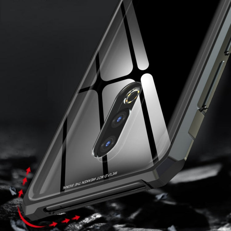 Snap-on Aluminum Frame and Tempered Glass Back Plate Case for Meizu 16th Plus