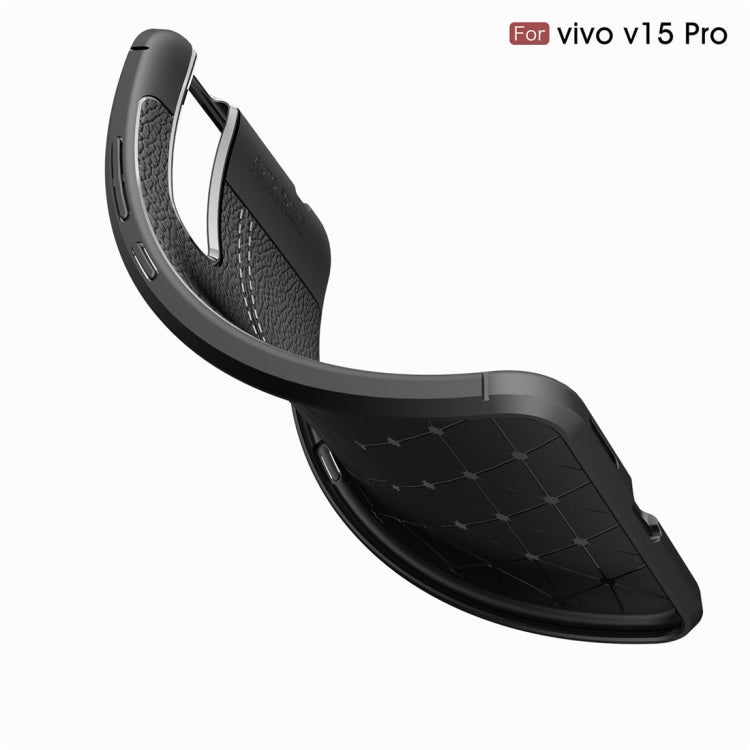 Litchi Texture TPU Shockproof Case for VIVO V15 Pro