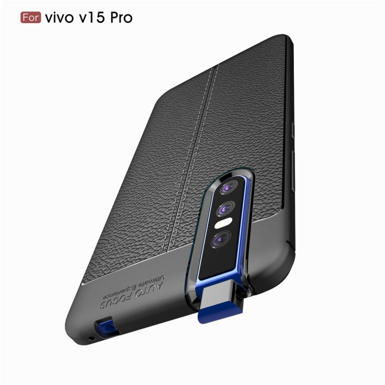 Litchi Texture TPU Shockproof Case for VIVO V15 Pro