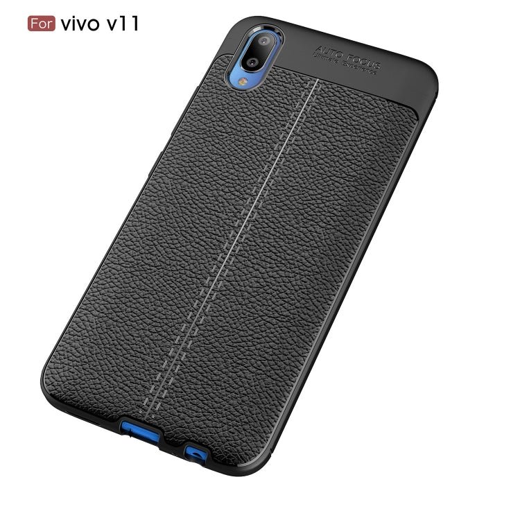 Litchi Texture TPU Shockproof Case for Vivo V11 (V11 Pro)