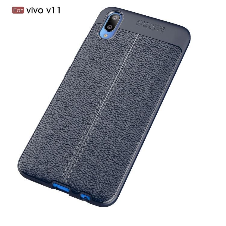 Litchi Texture TPU Shockproof Case for Vivo V11 (V11 Pro)