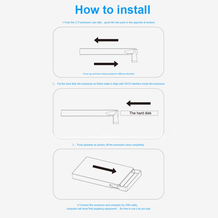 Yvonne HS215 2.5 inch USB 3.0 Mobile Hard Disk Box Mechanical SSD Solid State Enclosure (Black)
