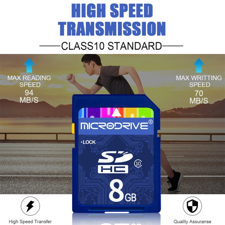 Microdrive 8GB High Speed Class 10 SD Memory Card for All Digital Devices with SD Card Slot