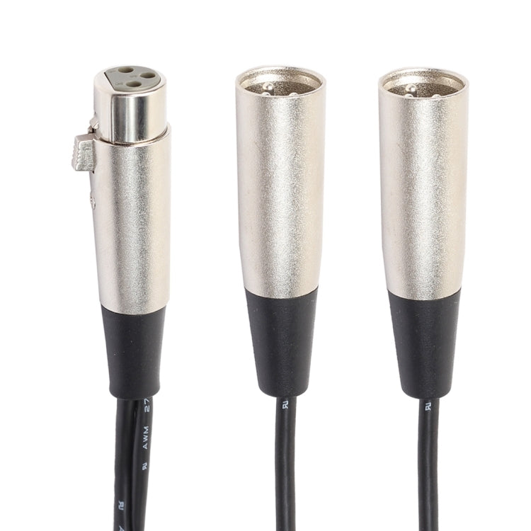 30cm XLR Female to Dual XLR Male Y Splitter Audio Cord Cable