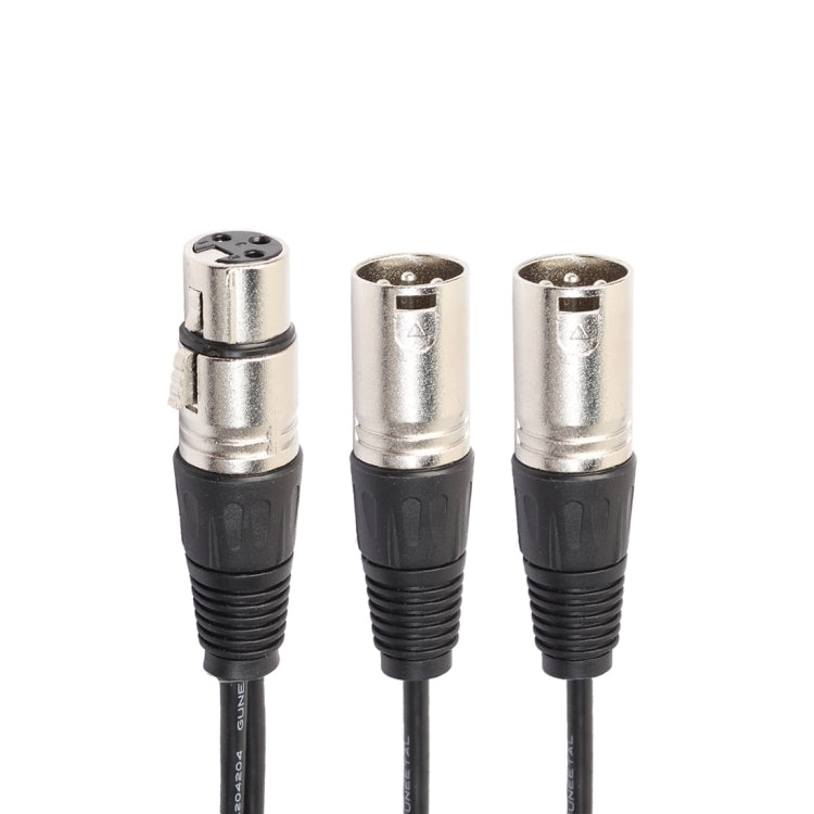 30cm 3 Pin XLR Female to Dual XLR Male Y Splitter Audio Cord Cable