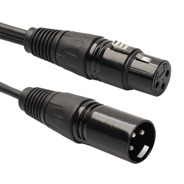 30cm 3 Pin XLR Female to Dual XLR Male Y Splitter Audio Cord Cable (Black)