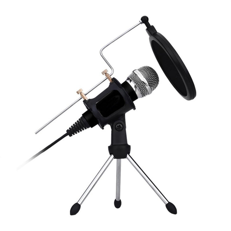 RODD A1 Sound Recording Condenser Microphone with Tripod Holder, Compatible with iOS and Android Phones / PC for Live Broadcast Show, KTV, etc.(Black)