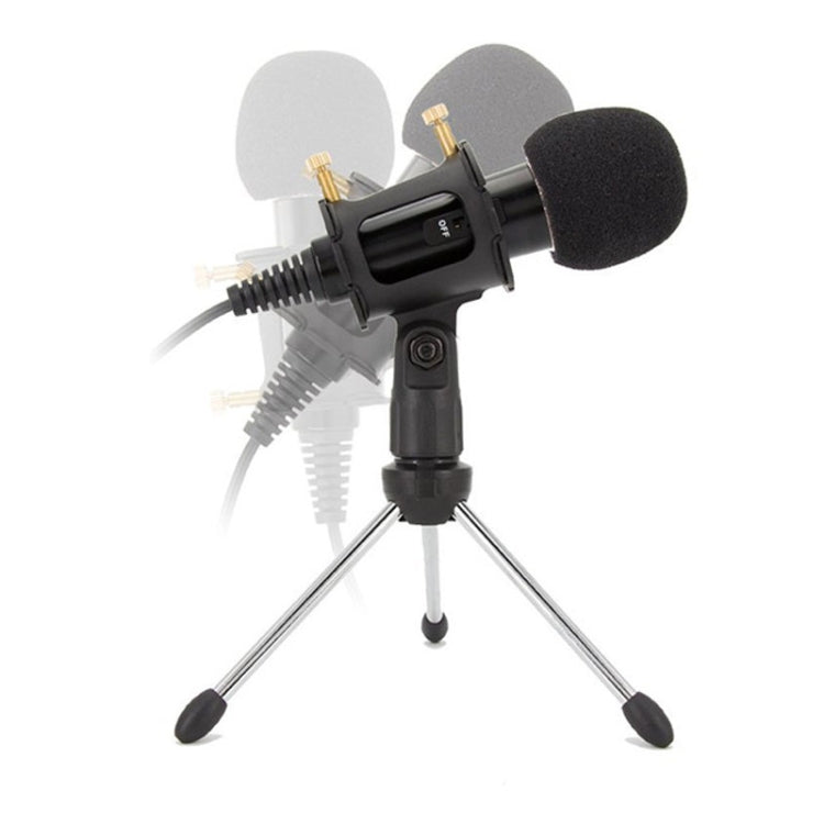 RODD A1 Sound Recording Condenser Microphone with Tripod Holder, Compatible with iOS and Android Phones / PC for Live Broadcast Show, KTV, etc.(Black)