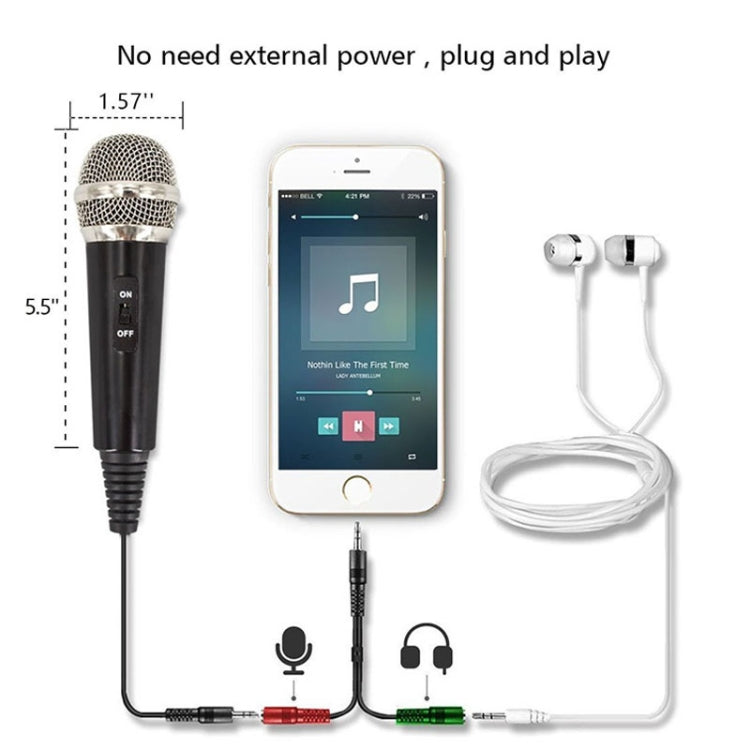 RODD A1 Sound Recording Condenser Microphone with Tripod Holder, Compatible with iOS and Android Phones / PC for Live Broadcast Show, KTV, etc.(Black)